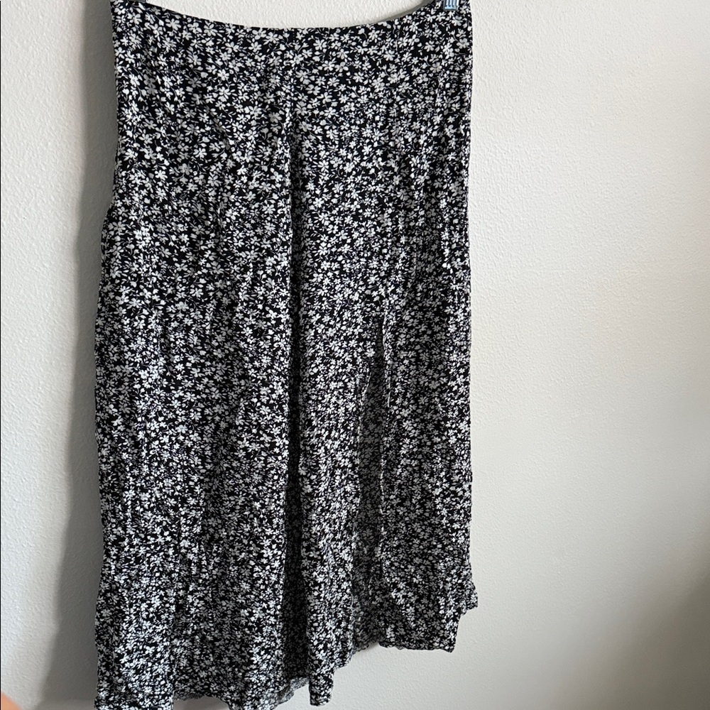 Floral Black and White Women's Skirt